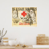 Wenn ich ihn versagt habe - Arbeit für das Rote Kr Poster (Küche)