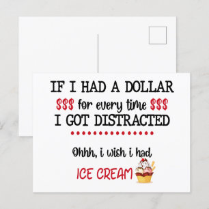 Wenn ich jeden Cent bekäme, wenn ich abgelenkt wer Postkarte