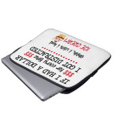 Wenn ich jedes Mal einen Dollar hätte, Got ich abg Laptopschutzhülle (Vorne Knopf)