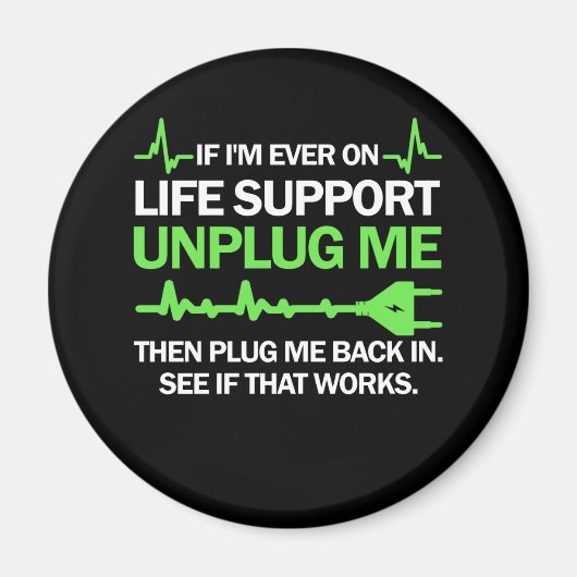 Wenn ich jemals am Lebensunterhalt bin, trennen Si Magnet (Vorne)