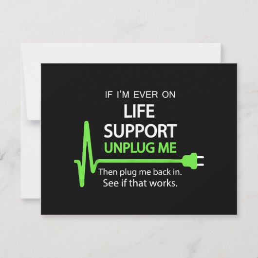 Wenn ich jemals auf Lebensunterstützung T Shirt Fu (Vorderseite)