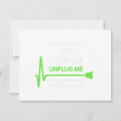 Wenn ich jemals auf Lebensunterstützung T Shirt Fu (Rückseite)