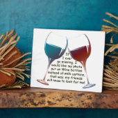 Wenn ich jemals vermisst gehe... Spaß Wein Sprichw Fotoplatte (Seite)