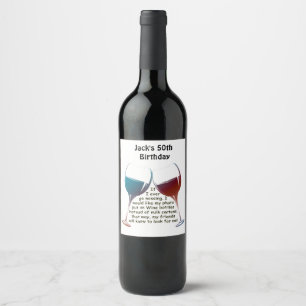 Wenn ich jemals vermisst gehen... Spaß Wein Sprich Weinetikett