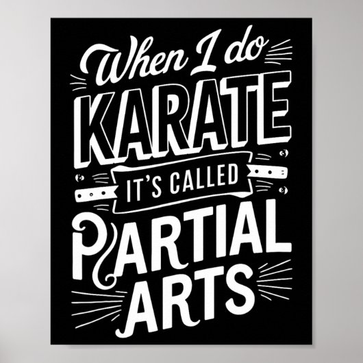 Wenn ich Karate mache, heißt es Partial Arts 10  Poster (Vorne)