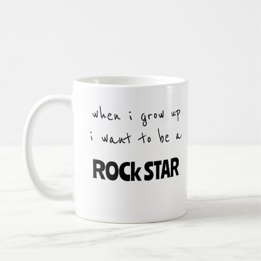 Wenn ich mal Rockstar werde Kaffeetasse (Links)