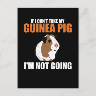 Wenn ich meine Guinea nicht mitnehmen kann, werde  Postkarte