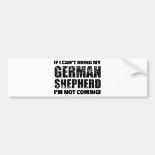 Wenn ich meinen deutschen Schäferhund nicht mitbri Autoaufkleber