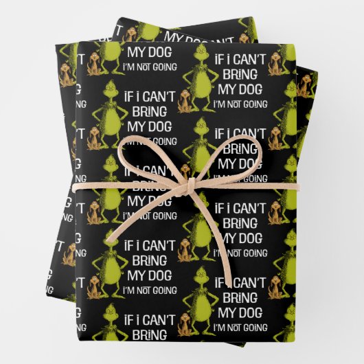 Wenn ich meinen Hund nicht mitbringen kann, komme Geschenkpapier Set (Beispiel)