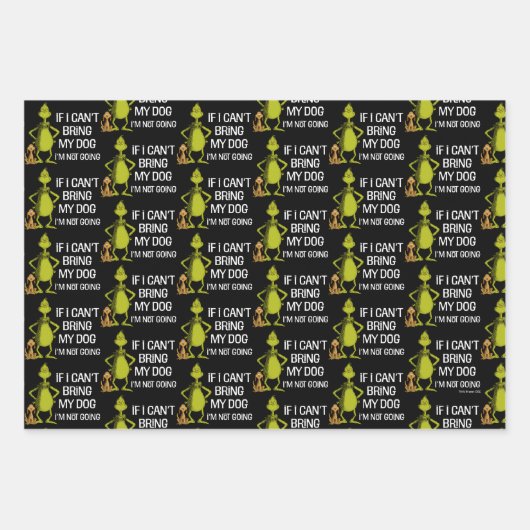 Wenn ich meinen Hund nicht mitbringen kann, komme Geschenkpapier Set (Vorderseite)