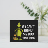 Wenn ich meinen Hund nicht mitbringen kann, komme Postkarte (Stehend Vorderseite)
