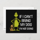 Wenn ich meinen Hund nicht mitbringen kann, komme  Postkarte (Vorne/Hinten)