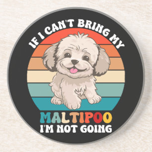 Wenn ich meinen Maltipoo-Hund nicht mitbringen kan Getränkeuntersetzer