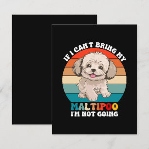 Wenn ich meinen Maltipoo-Hund nicht mitbringen kan RSVP Karte