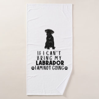 Wenn ich meinen schwarzen Labrador Hund nicht mitb Badehandtuch