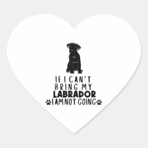 Wenn ich meinen schwarzen Labrador Hund nicht mitb Herz-Aufkleber