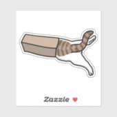 Wenn ich mich anpasst, setze ich Katze in Kiste Aufkleber (Blatt)