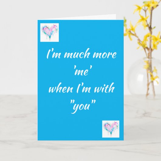 WENN ICH MIT 'DIR' BIN, MEHR "ICH" KARTE (Gelbe Blume)