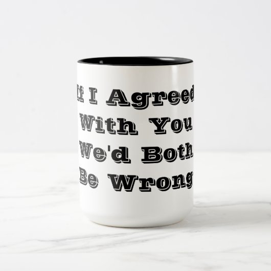 Wenn ich mit Ihnen einverstanden war, würden wir Zweifarbige Tasse (Mittel)