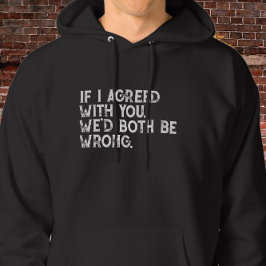 Wenn ich mit Ihnen Zitat - fett weiß Typografie Hoodie