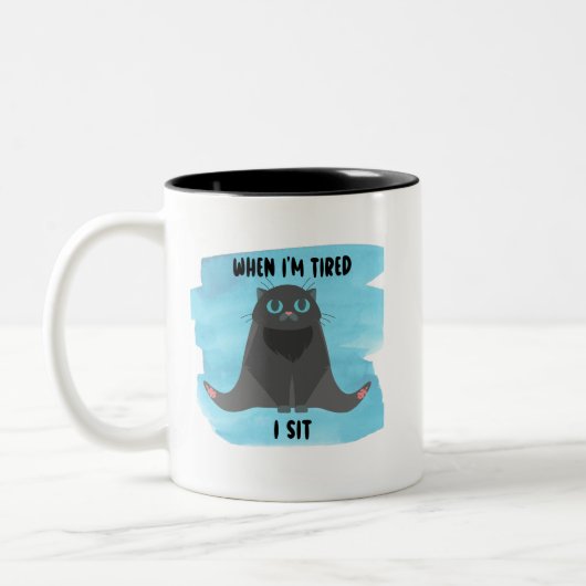 Wenn ich müde bin, sitze ich Tasse (Links)