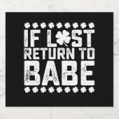 Wenn ich nach Babe zurückgekehrt bin, kann ich auc Bierflaschenetikett (Einzelnes Label)