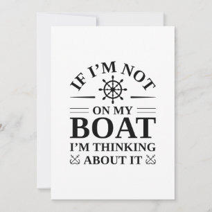 Wenn ich nicht auf meinem Boot bin, denke ich darü Dankeskarte
