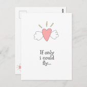 Wenn ich nur fliegen könnte... Langstreckenumarmun Postkarte (Vorne/Hinten)