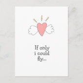 Wenn ich nur fliegen könnte... Langstreckenumarmun Postkarte (Vorderseite)