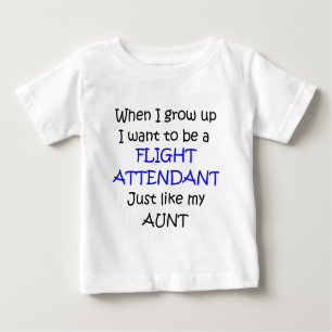 Wenn ich nur Flugbegleitertext aufwachse Baby T-shirt