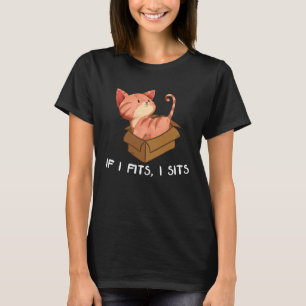 Wenn ich passt, sitze ich Katzenquadrat Humor Kät T-Shirt