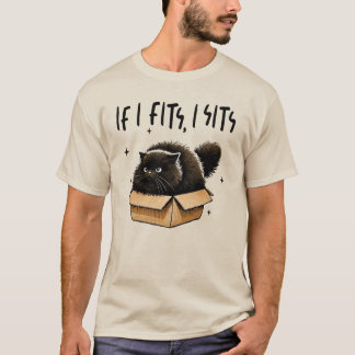 Wenn ich rein passe, sitze ich - Fluffige schwarze T-Shirt