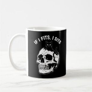 Wenn ich rein passe, sitze ich Schwarze Katzenschä Kaffeetasse