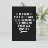 Wenn ich sagte, ich werde es reparieren, werde ich dankeskarte (Stehend Vorderseite)