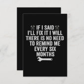 Wenn ich sagte, ich werde es reparieren, werde ich dankeskarte (Vorne/Hinten)