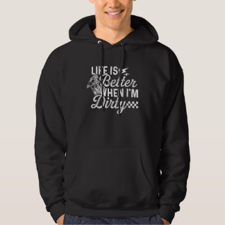 Wenn ich schmutzig bin Dirt Bike Motorrad Enduro Hoodie
