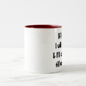 Wenn ich Sie sehe, ergreife ich Sie… Zweifarbige Tasse (Mittel)