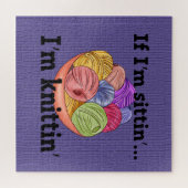 Wenn ich sitze, bin ich Knittin Jigsaw Puzzle (Horizontal)
