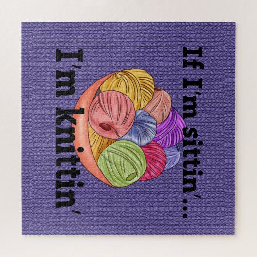 Wenn ich sitze, bin ich Knittin Jigsaw Puzzle (Horizontal)