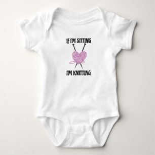 Wenn ich sitze, knetete ich erstaunliche Witze Baby Strampler