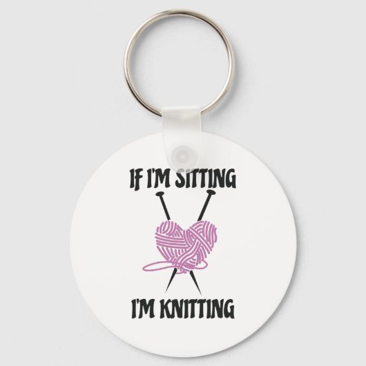 Wenn ich sitze, knetete ich erstaunliche Witze Schlüsselanhänger (Vorderseite)