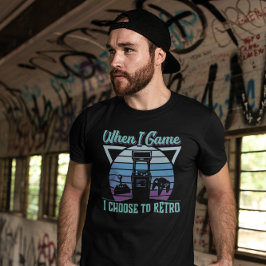 Wenn ich spiele, ziehe ich mich für das Retro-Vide T-Shirt