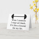 Wenn ich trainiere, lustiges Zitat Karte (Gelbe Blume)