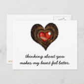 Wenn ich über dich nachdenke, fühle ich mich besse postkarte (Vorne/Hinten)