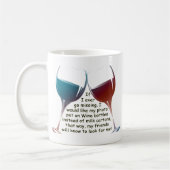 Wenn ich überhaupt… Spaß Wein-Sprichwortgeschenke Kaffeetasse (Links)