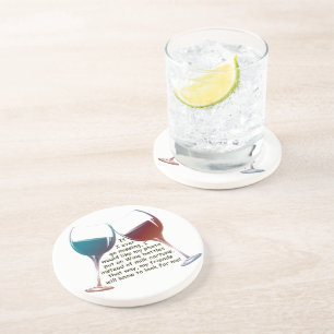 Wenn ich überhaupt… Spaß Wein-Sprichwortgeschenke Untersetzer