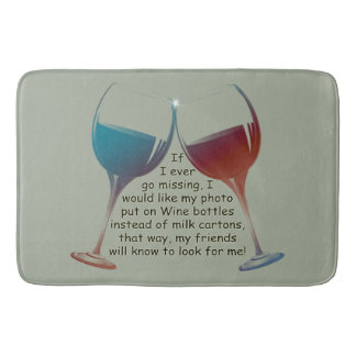 Wenn ich überhaupt vermisst gehe, Spaß-Sprichwort Badematte