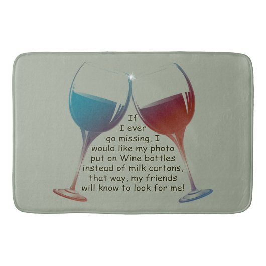 Wenn ich überhaupt vermisst gehe, Spaß-Sprichwort Badematte (Vorderseite)