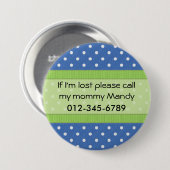 Wenn ich verlorener Knopf bin Button (Vorne & Hinten)