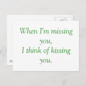 wenn ich vermisst bin... postkarte (Vorne/Hinten)